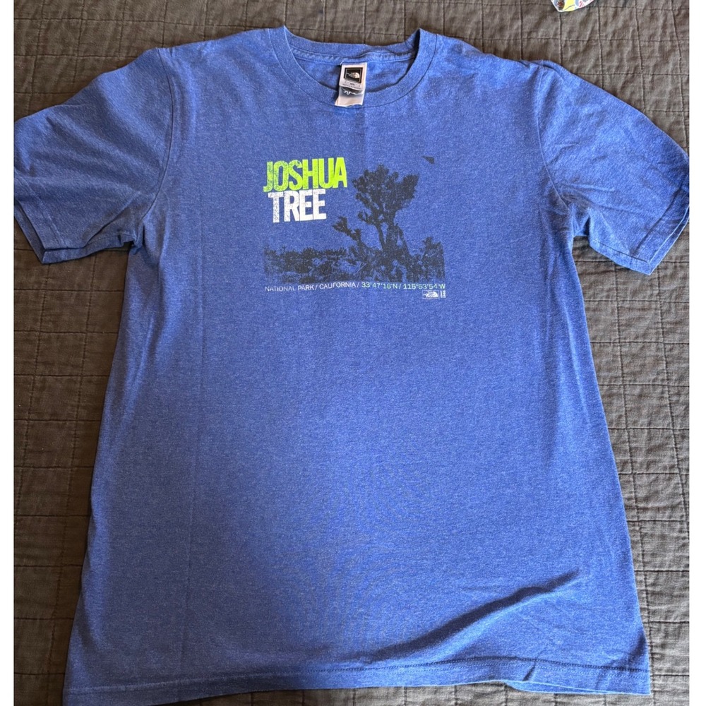 The North‎ Face Joshua Tree Graphic T Shirt Blue Mens Medium Short Sleeve